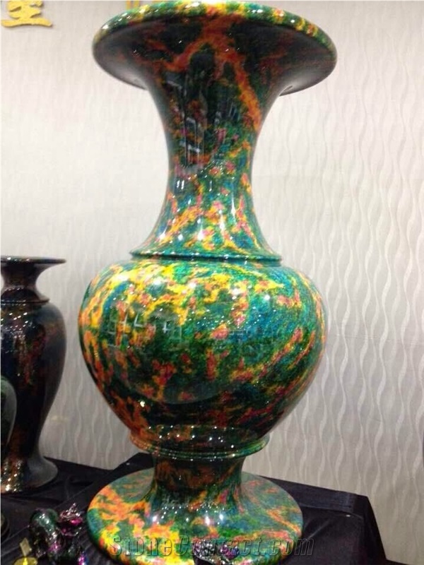 Interior Design Onyx Vases and Pots Multicolor