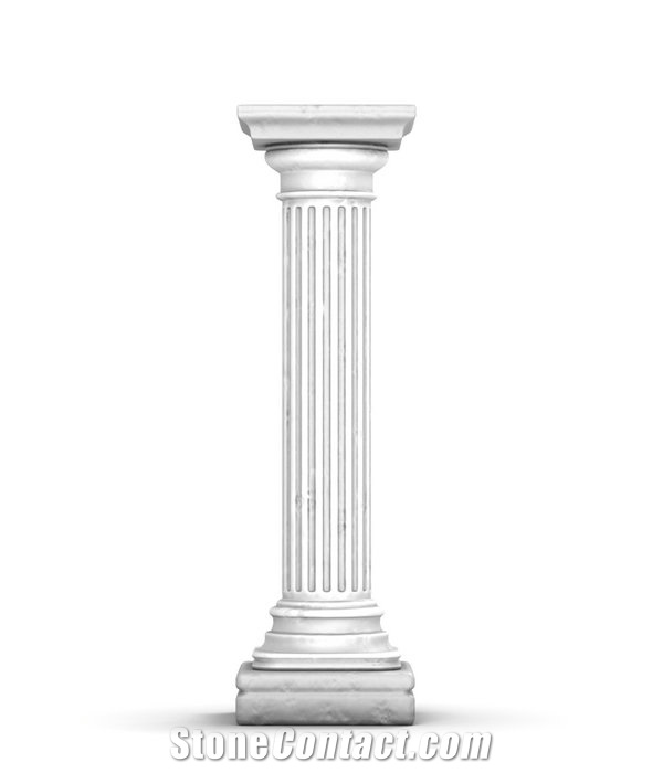 Laizhou White Marble Column,Stone Column,Roman Column,Handcraft Columns