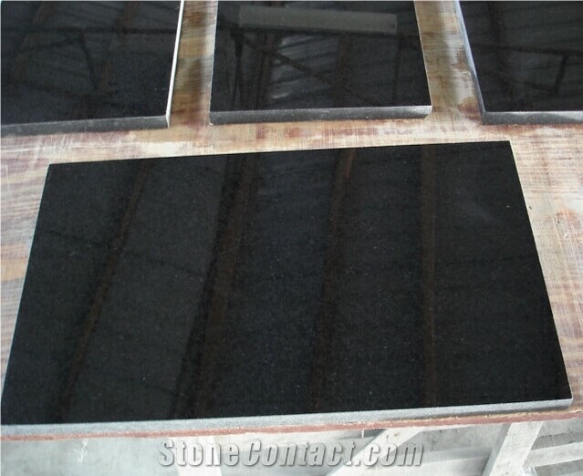Polished Basalt Black Kitchen Covering Tiles, G684 Black Basalt Slabs & Tiles