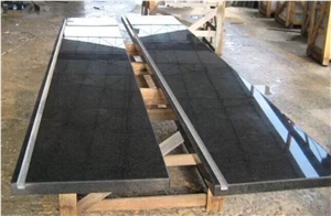 Polished Basalt Black Kitchen Covering Tiles, G684 Black Basalt Slabs & Tiles