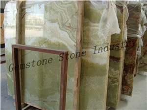 Polished Green Onyx Wall Tiles & Slabs, Pakistan Green Onyx