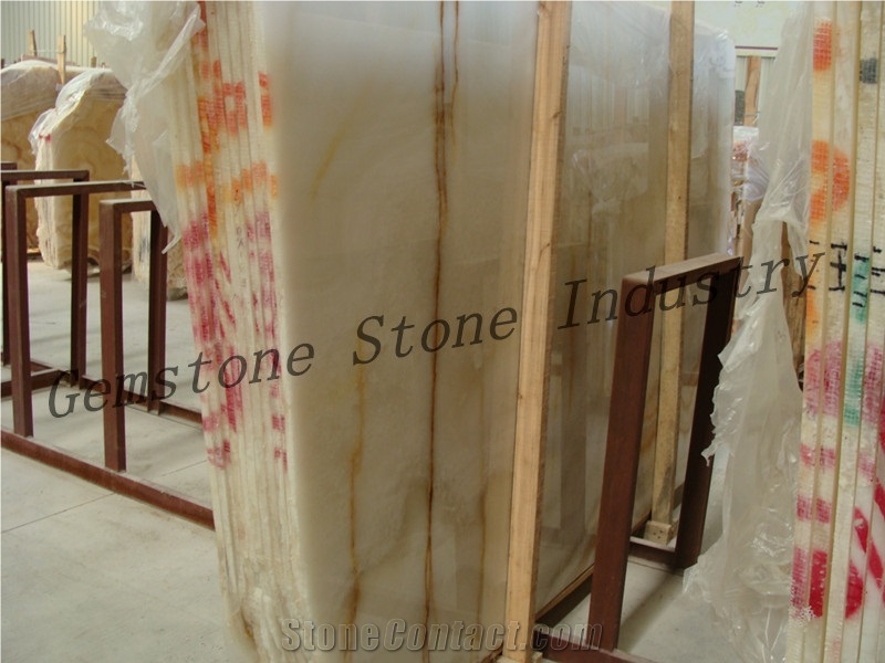 Polished Onyx Slabs & Tiles for Wall and Floor Covering