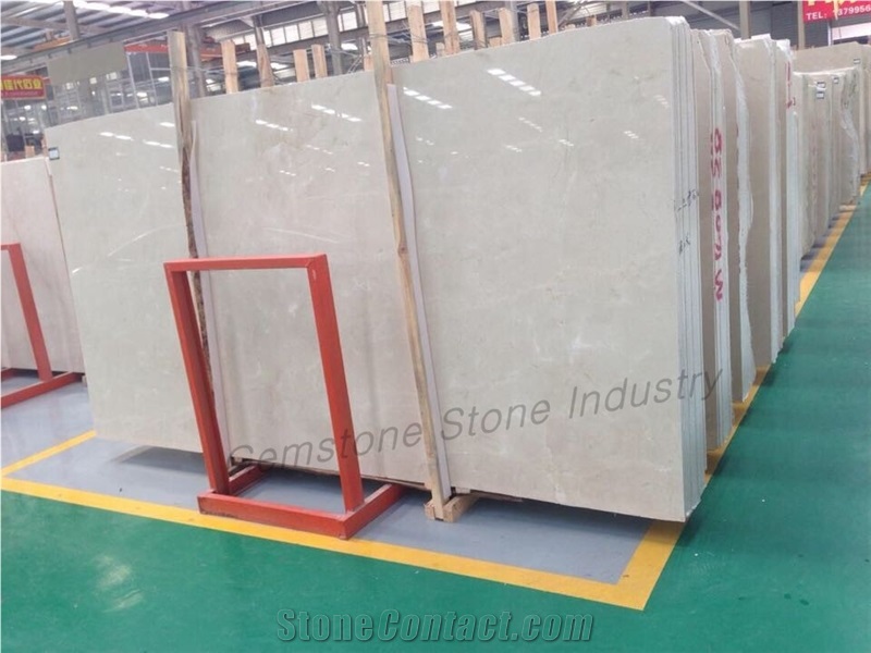 Popular Cream Marfil Marble Slabs and Thin Tiles Price