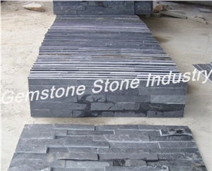 Thin Slate Stone Veneer Slate Wall Panel, Hebei Black Slate Cultured Stone