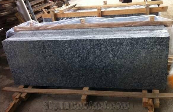Spray White Granite Kitchen Countertop, Sea Wave Granite Countertops