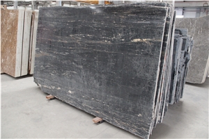 Black Pearly Marble Slabs & Tiles