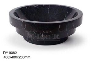 China Marquina Cheap Marble Bowls, Wholesale Stone Vessel Sinks, Distributed Farm Basins, Factory Nature Stone Sinks, Manufactured Cheap Square Wash Basins