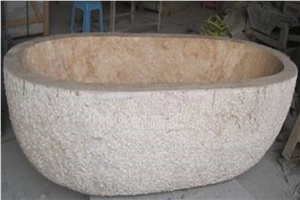 Crema Travertine Bathtubs, Cheap Marble Bath Tubs 1900x900x500