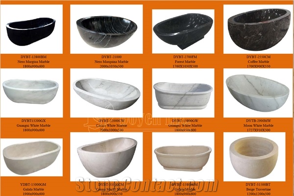 Crema Travertine Bathtubs, Cheap Marble Bath Tubs 1900x900x500