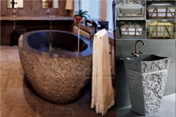 Dydy-21000 Shanxi Black Chinese Granite Bathroom Bath Tubs,Absolute Black Bathtubs 1850x900x580​ Doyen Stone Llc Supplies Bath