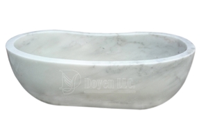 Moon White Cheap Marble Polished Bath Tubs
