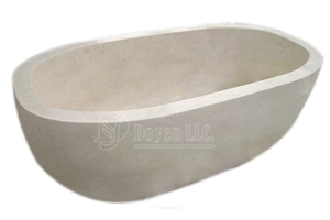 New Beige Honed Marble Bath Tubs 1900x900x600