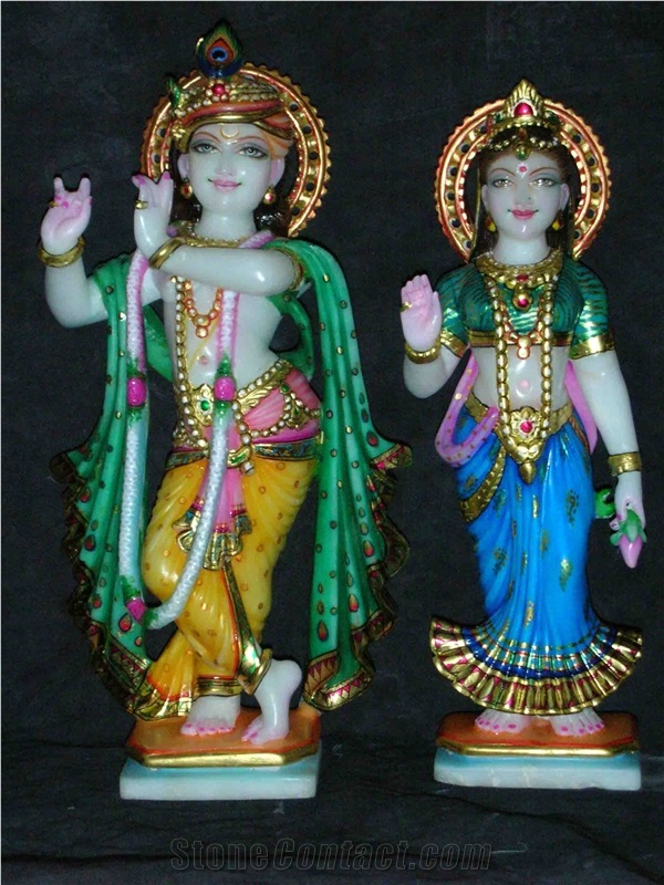 Makrana Albeta Marble Radha Krishna Statue