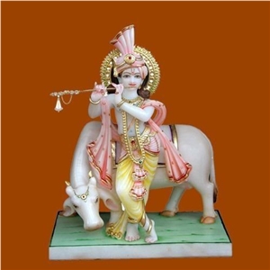 Makrana White Marble Krishna Statue