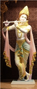 Makrana White Marble Krishna Statue