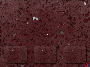 Ld5322 Brown Quartz Stone with Mirror Tiles & Slabs for Countertops