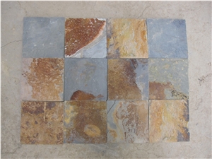 Wellest Rusty Brown Multi Color Slate Floor & Wall Tile, China Slate Tile,Floor & Wall Covering