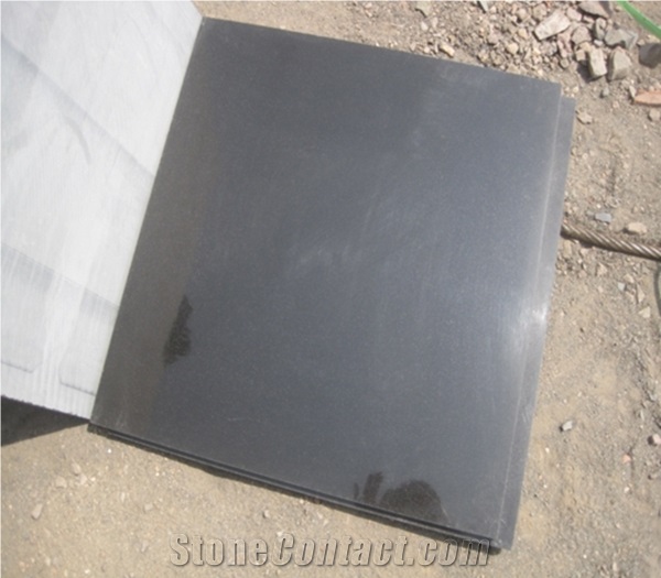 Mongolia Black Granite Flooring Stone Tiles, China Black Granite