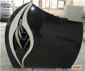 Shanxi Black Granite Tombstone,Black Gravestone,Absolute Black Monument