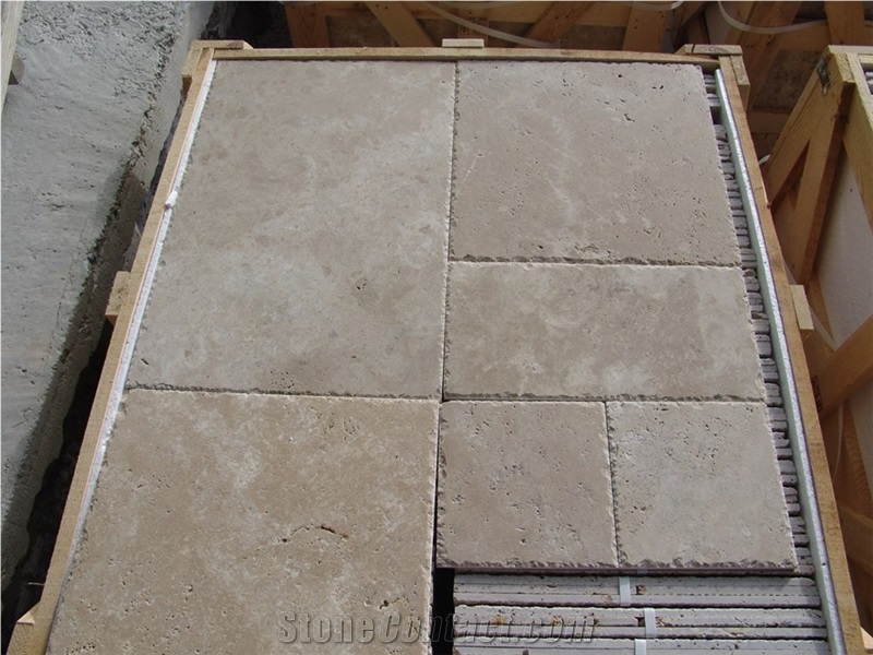 Soft Medium Travertine Pattern Slabs & Tiles, Turkey Beige Travertine