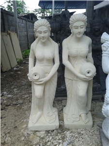 Fountain Statue Of Women Carry Jugs