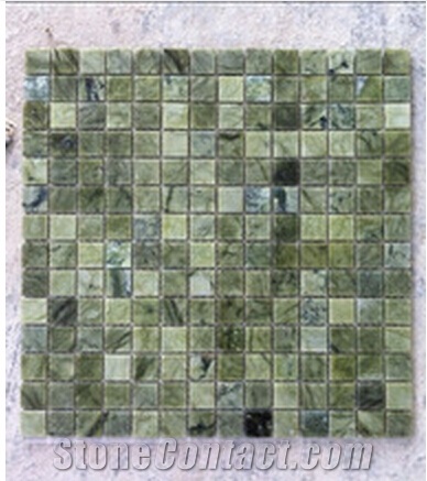 Square Shape Mosaic,China Green Marble Mosaic