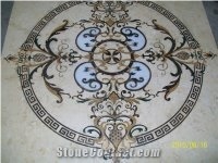 China Tile Floor Patterns Waterjet Medallion