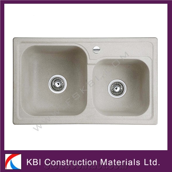 Granite composite double bowl sink European standard 