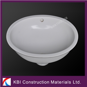 Oval Bowl Solid Surface Acrylic Sinks & Basins