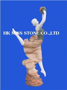 Marble Human Garden Sculpture,Multicor Handcarved Statues