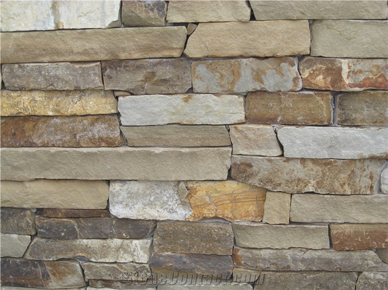 Golden Canadian Dry Stack Thin Stone Veneer Golden Sand Canadian Sandstone Thin Stone Veneer From United States Stonecontact Com