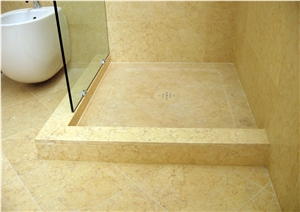 Sunny Dark Marble Bathroom Shower, Floor Tiles