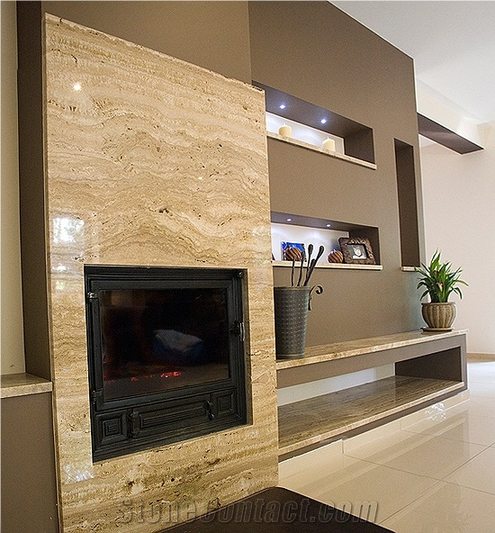 Travertino Toscano Fireplace Surround, Design