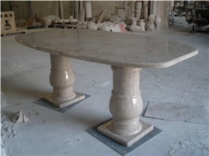 Lioz Amarelo Limestone Custom Design Table