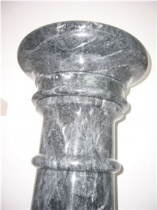 Ruivina Marble Carved Column Base and Column Top
