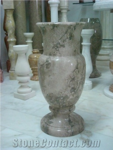 Verde Viana Marble Flower Vase