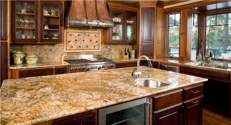 Juparana Persa Granite Kitchen Island Countertop