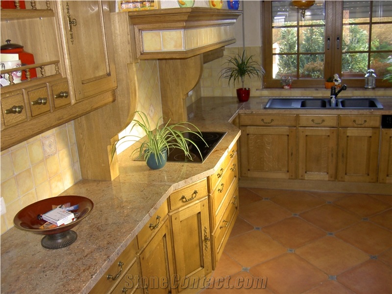 Shivakasi Gold Granite Kitchen Countertop