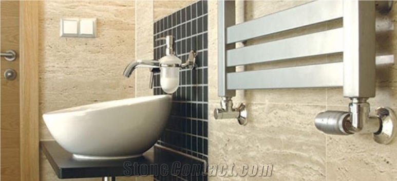 Vein Cut Classic Travertine Bathroom Wall Tiles