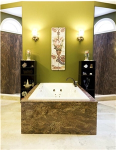 Juparana Fantastico Granite Bathroom Design