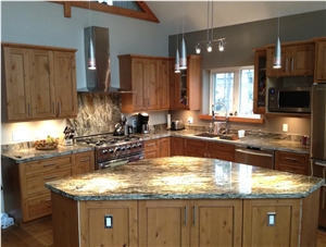 Verniz Tropical Granite Double Radius Kitchen Countertop