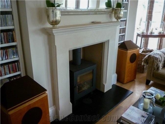 Portland Stone Stone Fireplace Commission From United Kingdom