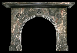 Antique Ashburton Marble Fire Surround with an Arched Aperture