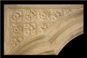 Reclaimed Victorian Gothic Beige Limestone Surround