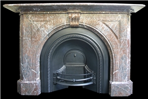 Reclaimed Victorian Rouge Marble Fire Surround