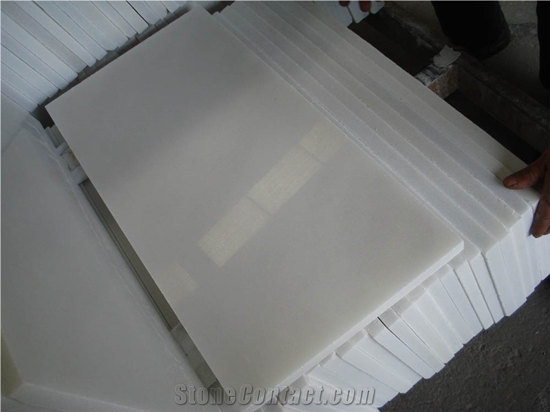Chinese Pure White Marble Tiles, China White Marble