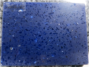 Blue Galaxy Quartz Stone,Solid Surface Engineered Stone Hr0011
