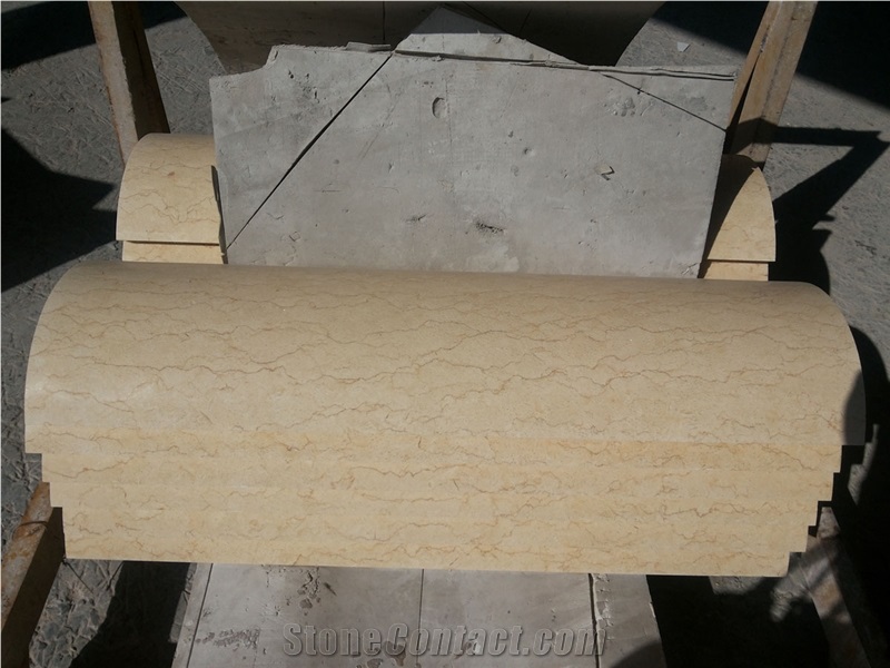 China Beige Marble Columns,Column Tops and Bases