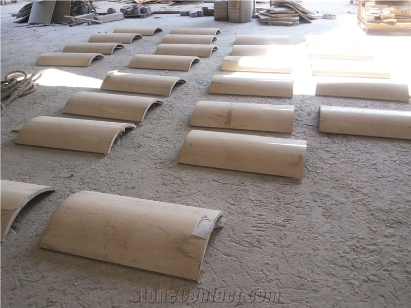 China Beige Marble Columns,Columns Tops and Bases
