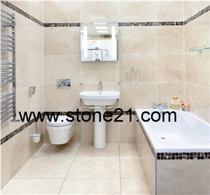 Crema Marfil Marble Tiles,Spain Beige Marble Bath Design